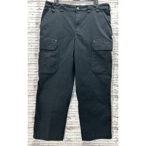 Duluth Trading Flex Fire Hose Relaxed Fit Cargo Pants Men's 42x31 Black Stretch